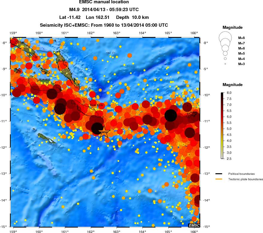 regional magnitude historical seismicity