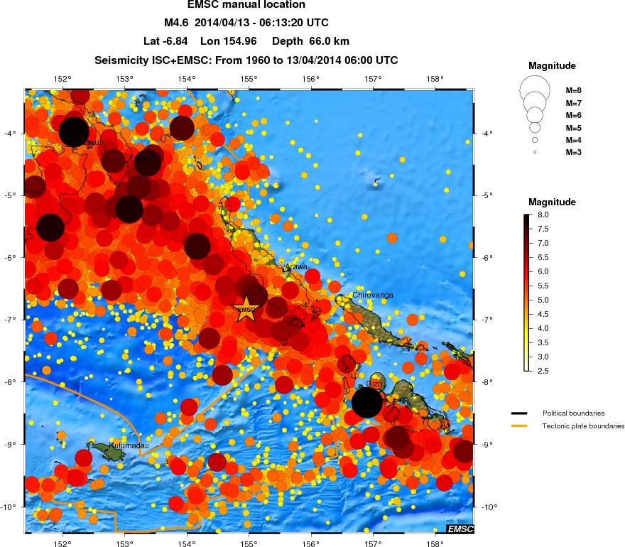 regional magnitude historical seismicity