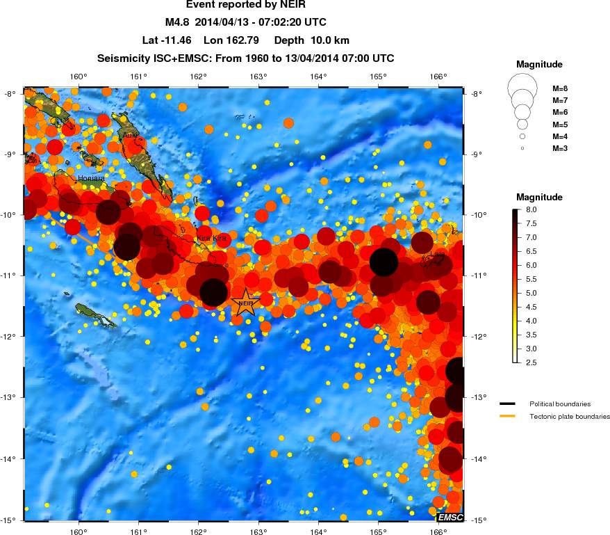 regional magnitude historical seismicity