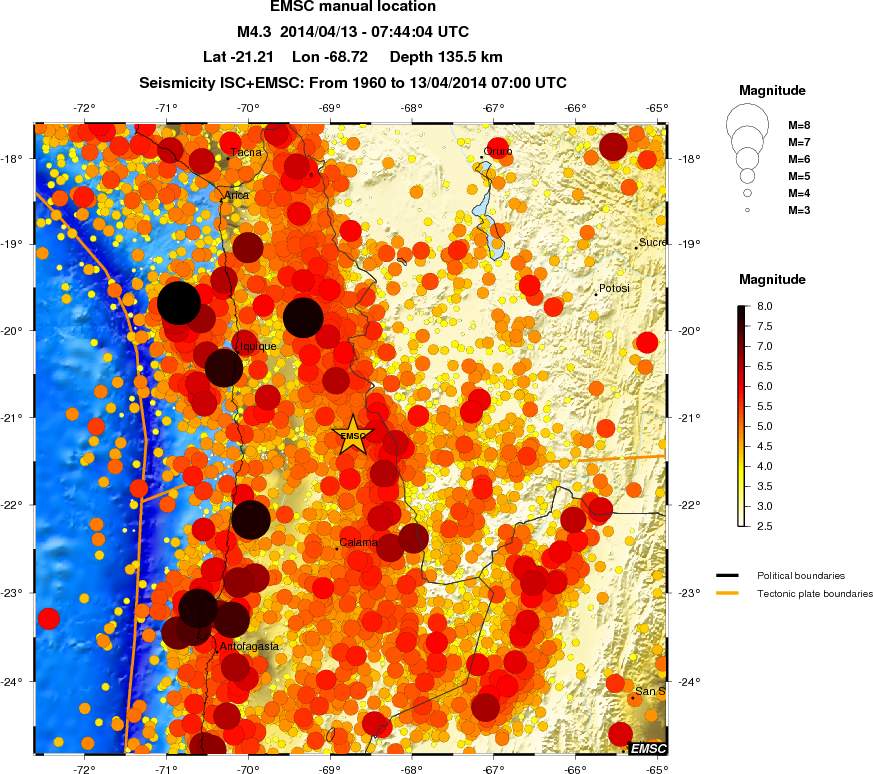 regional magnitude historical seismicity