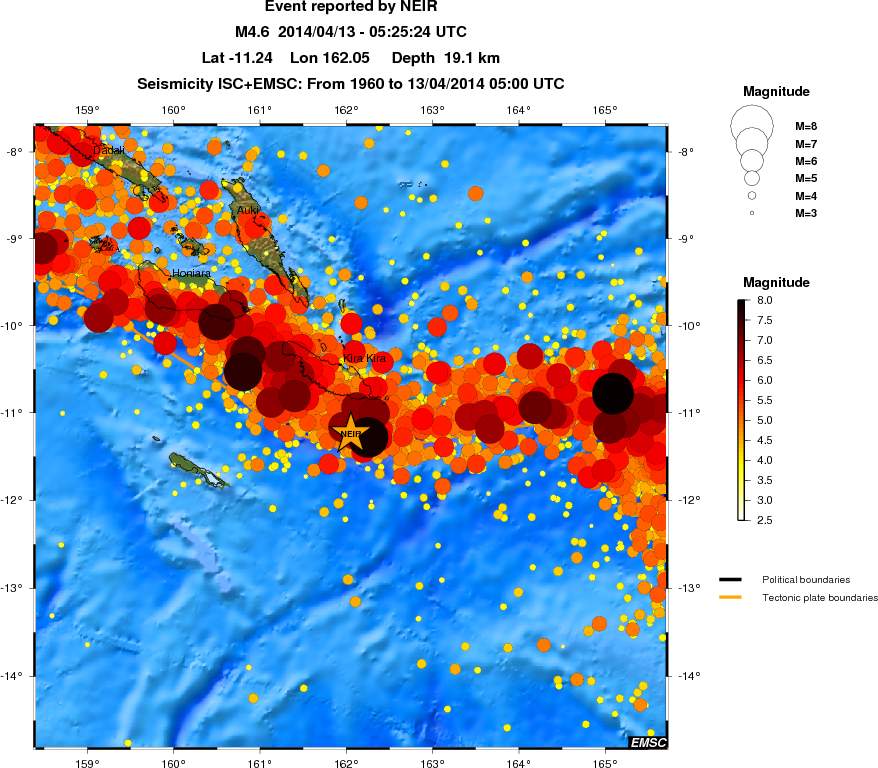 regional magnitude historical seismicity
