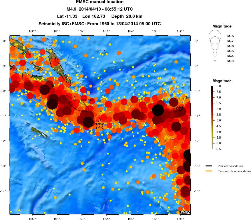 regional magnitude historical seismicity