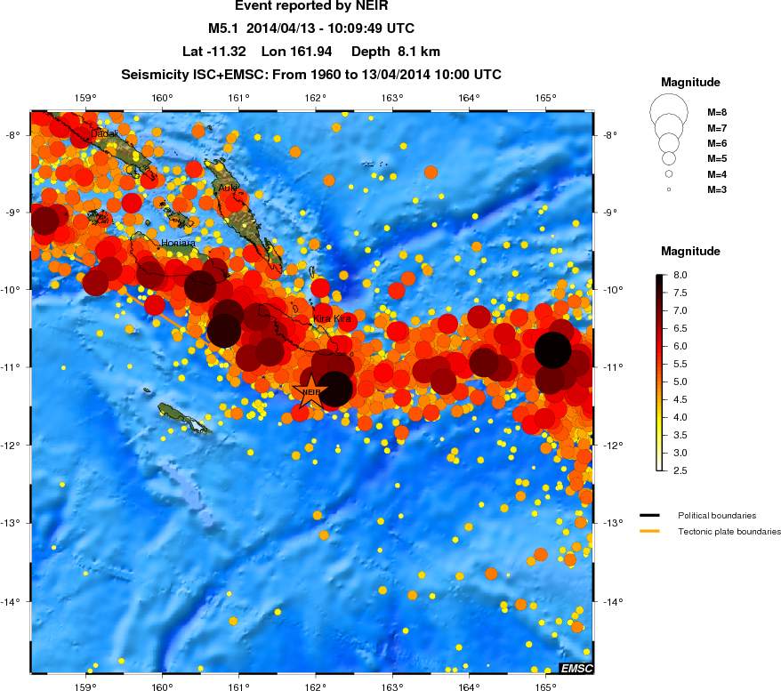 regional magnitude historical seismicity