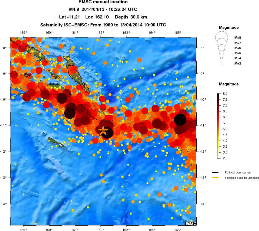 regional magnitude historical seismicity