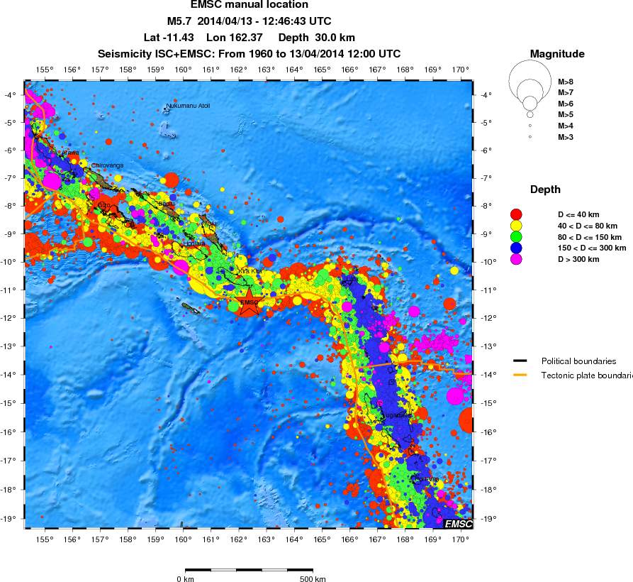wide historical seismicity