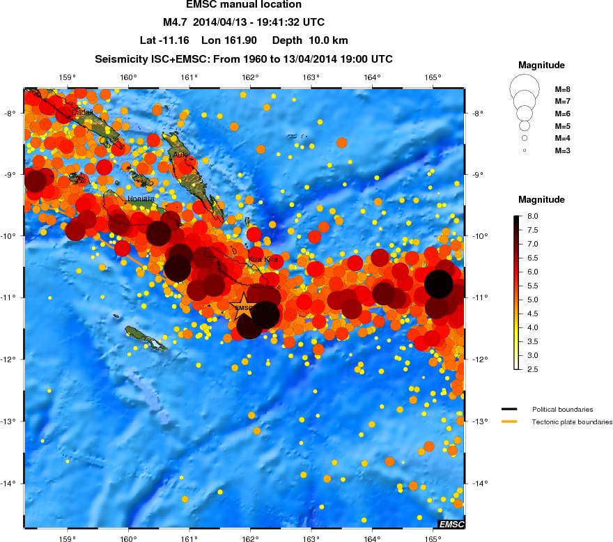 regional magnitude historical seismicity