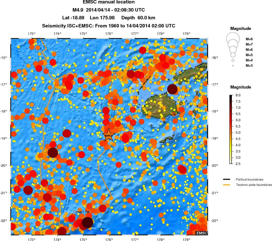 regional magnitude historical seismicity