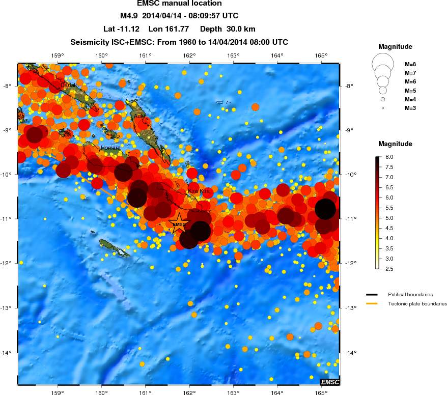 regional magnitude historical seismicity