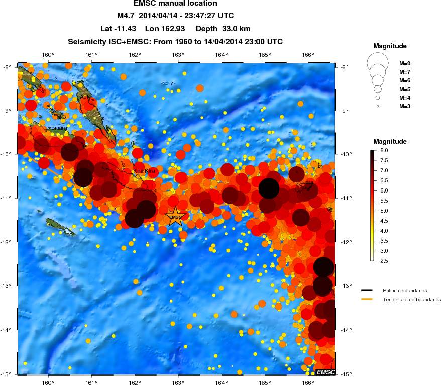 regional magnitude historical seismicity
