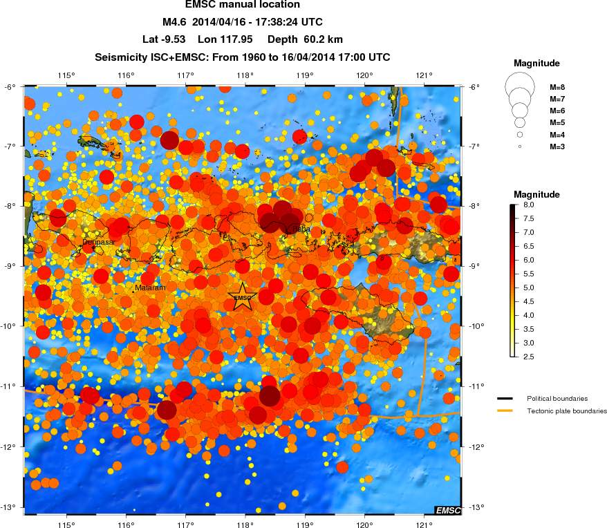 regional magnitude historical seismicity