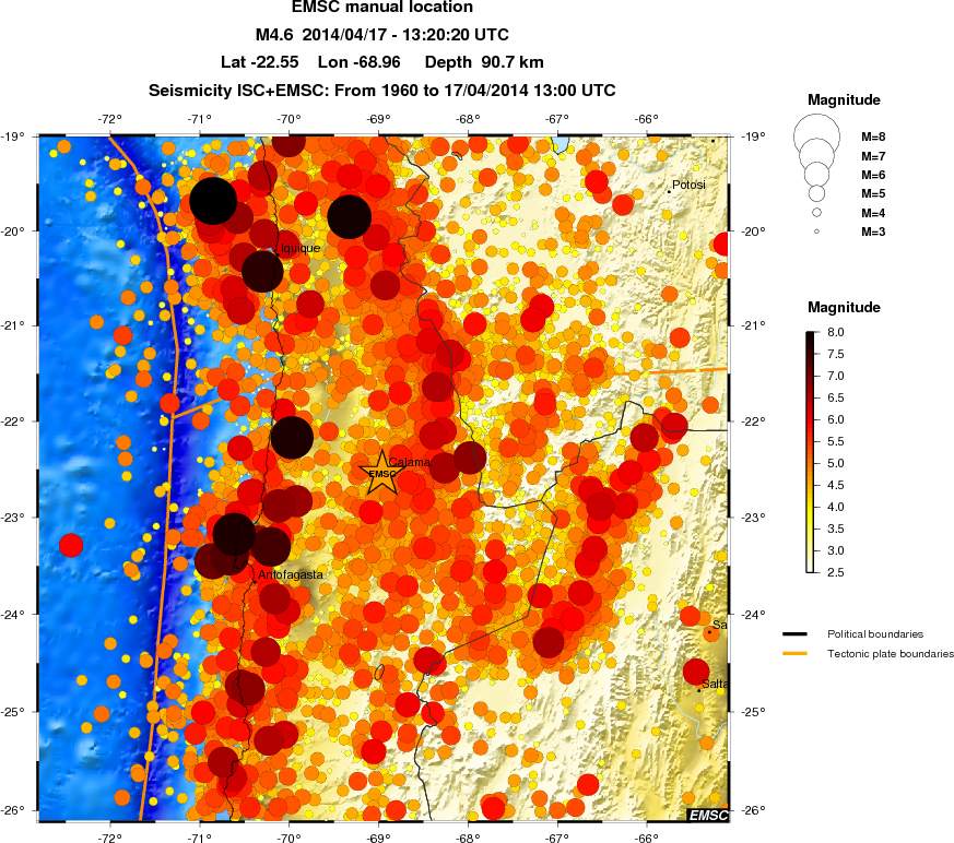 regional magnitude historical seismicity