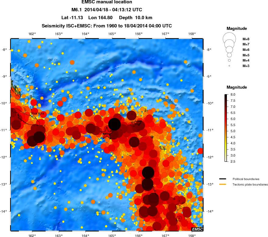 regional magnitude historical seismicity