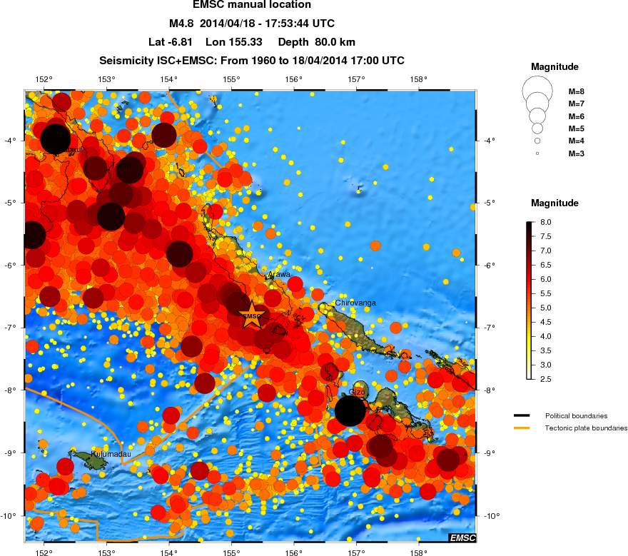 regional magnitude historical seismicity