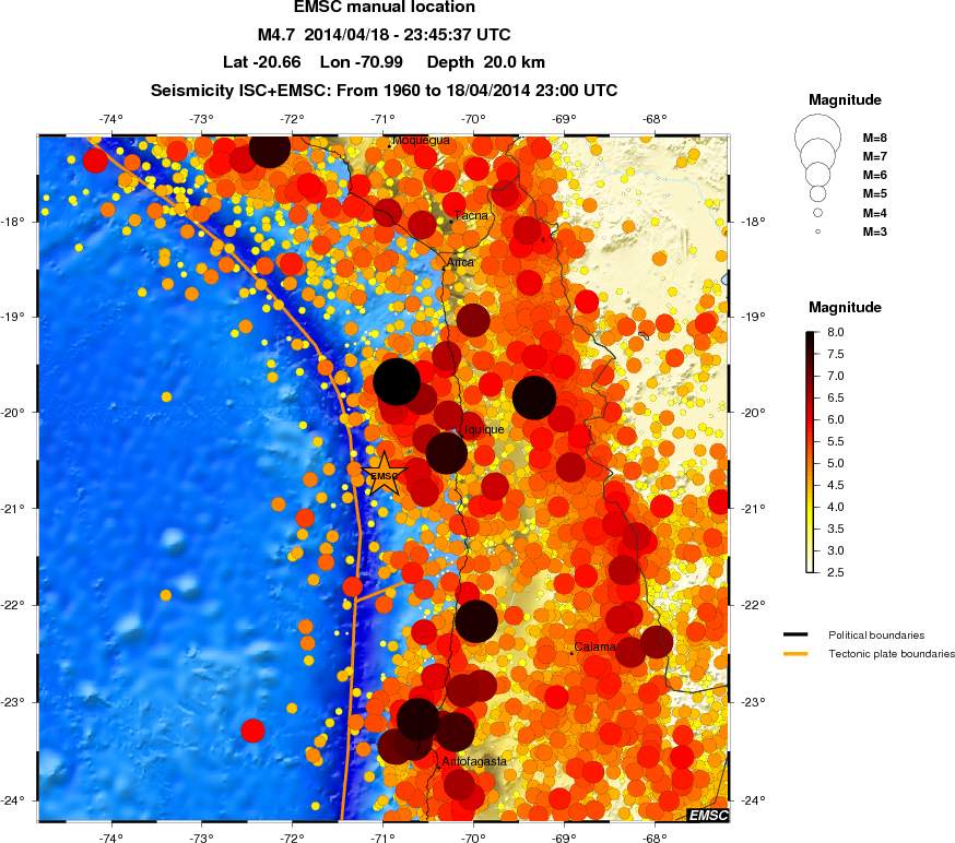 regional magnitude historical seismicity