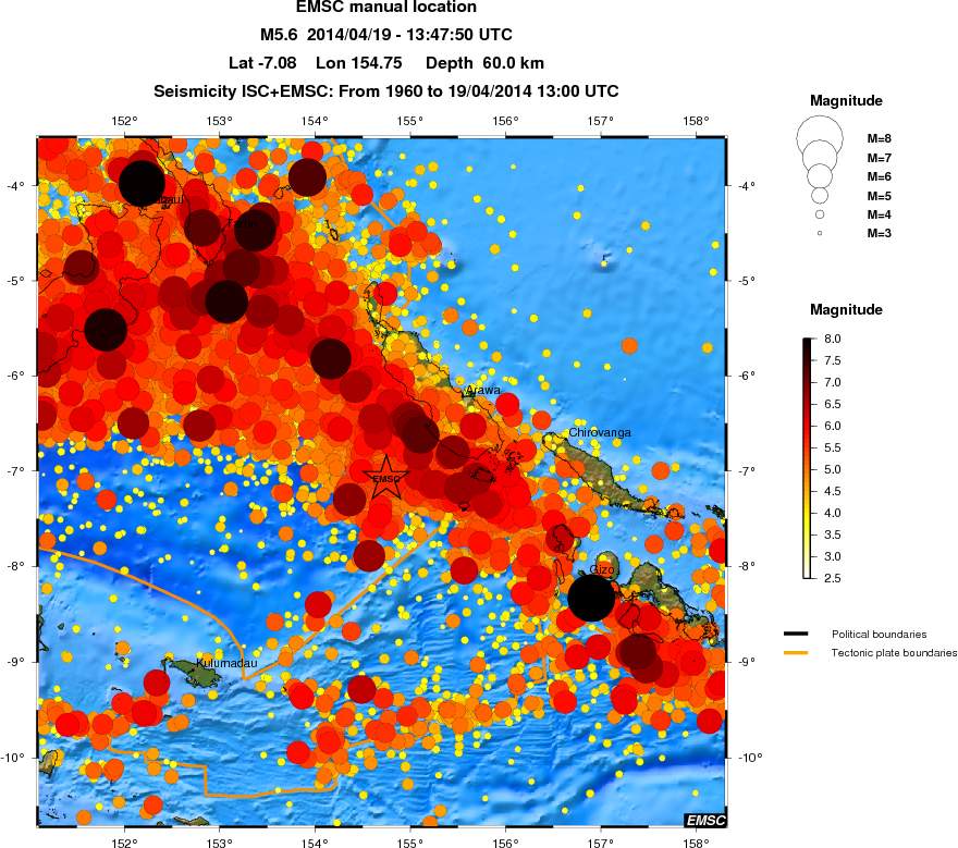 regional magnitude historical seismicity