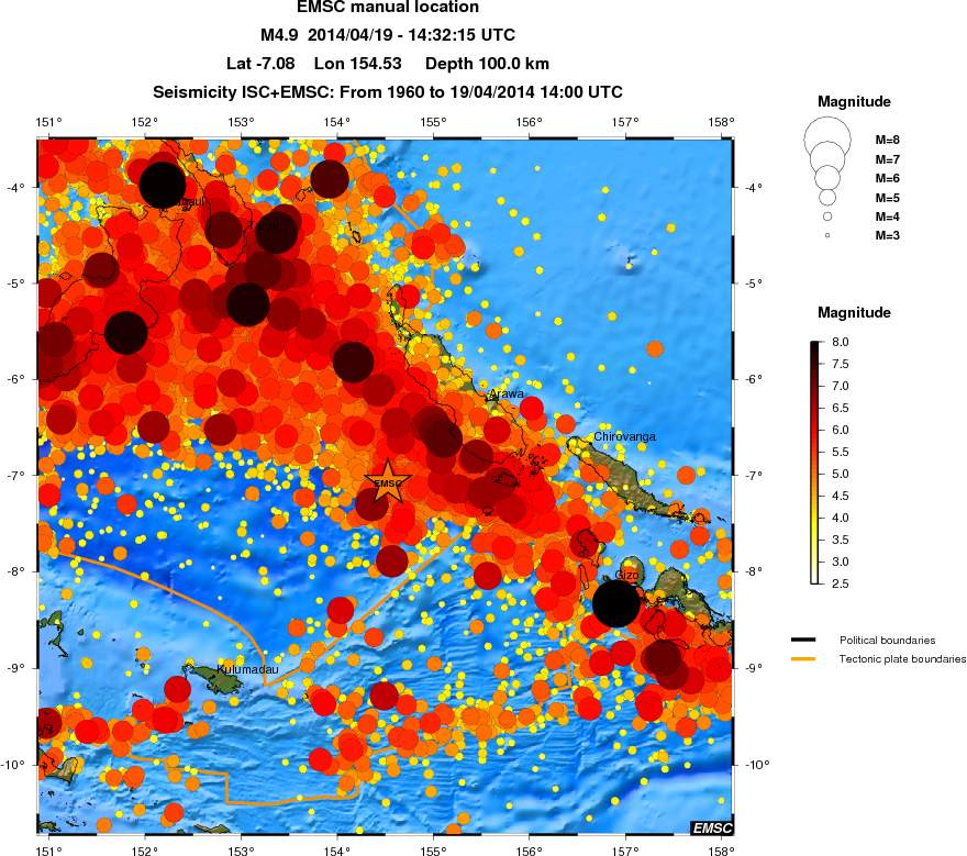 regional magnitude historical seismicity