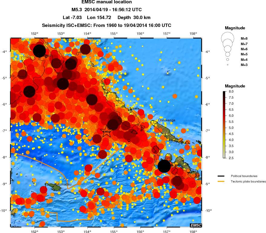 regional magnitude historical seismicity