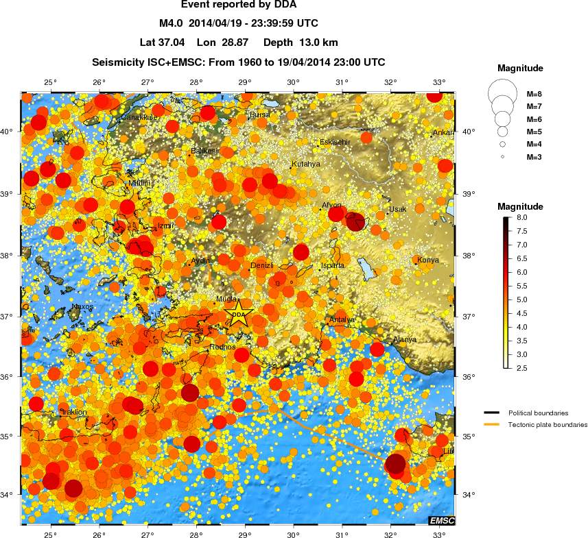 regional magnitude historical seismicity
