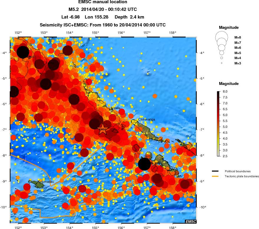 regional magnitude historical seismicity