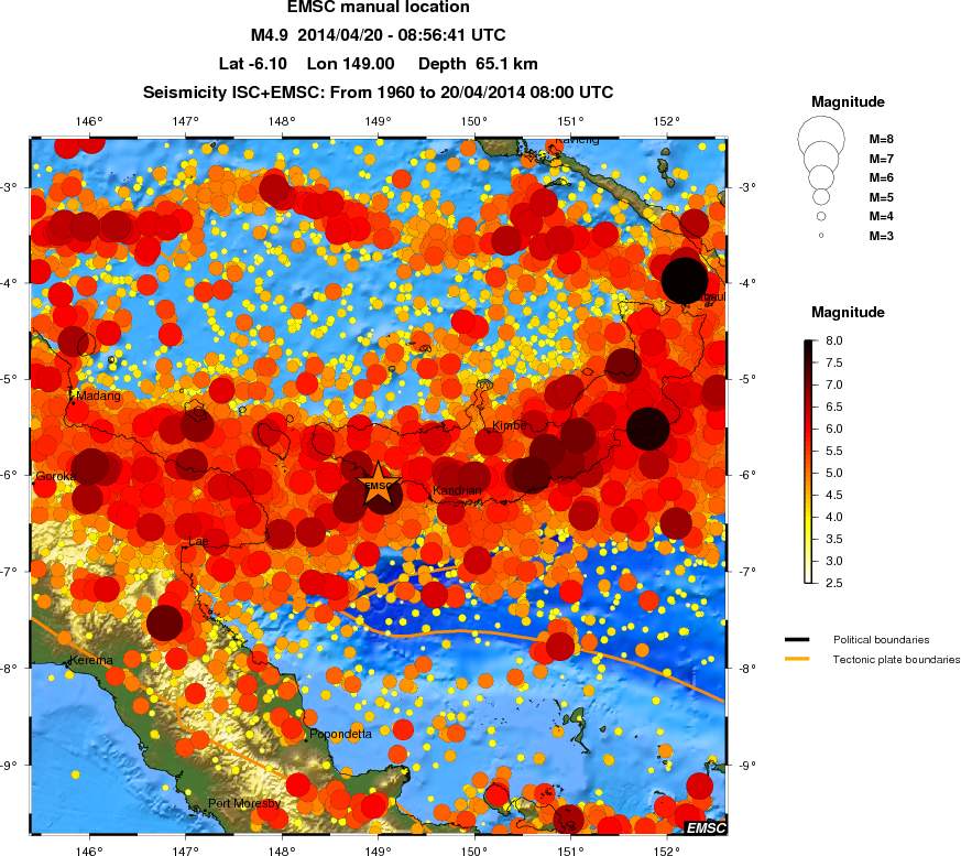 regional magnitude historical seismicity