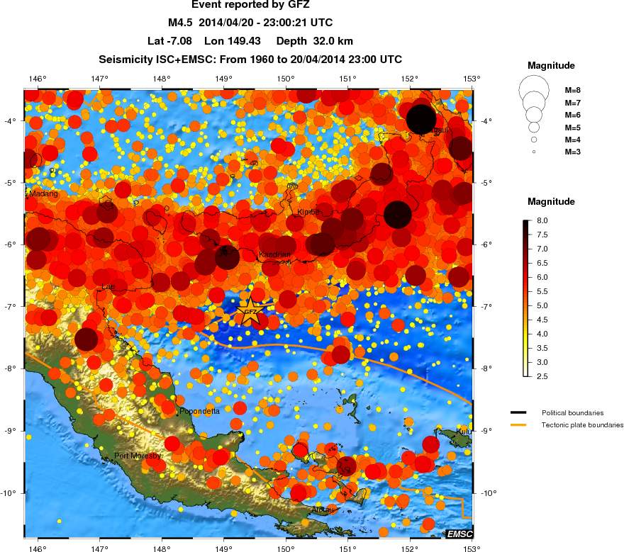 regional magnitude historical seismicity