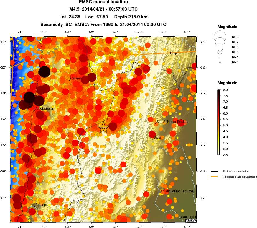 regional magnitude historical seismicity