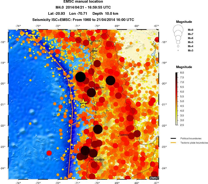 regional magnitude historical seismicity