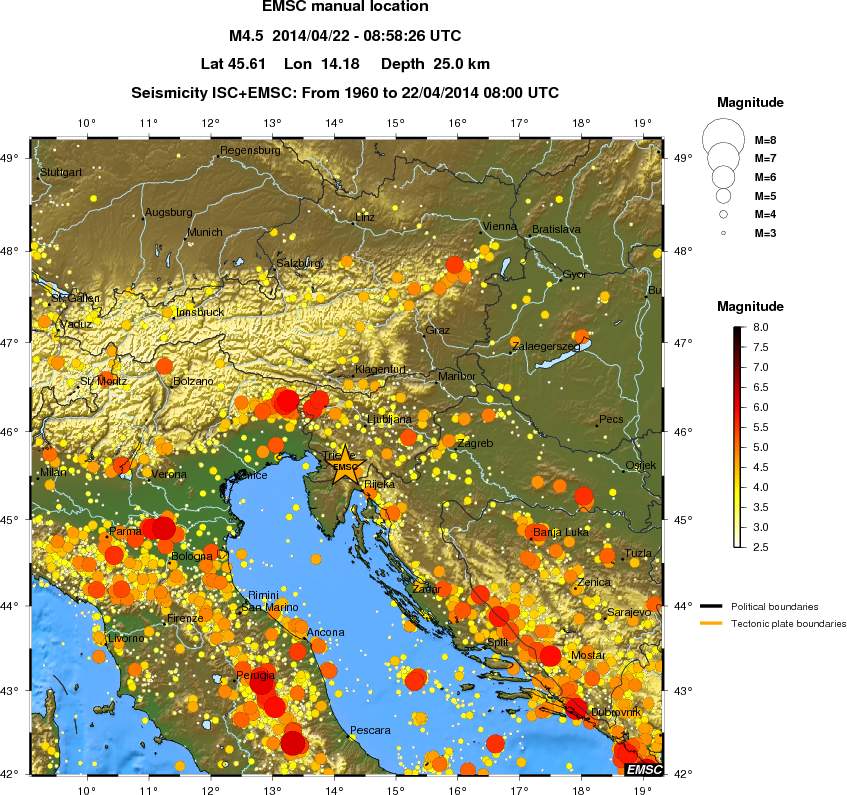 regional magnitude historical seismicity