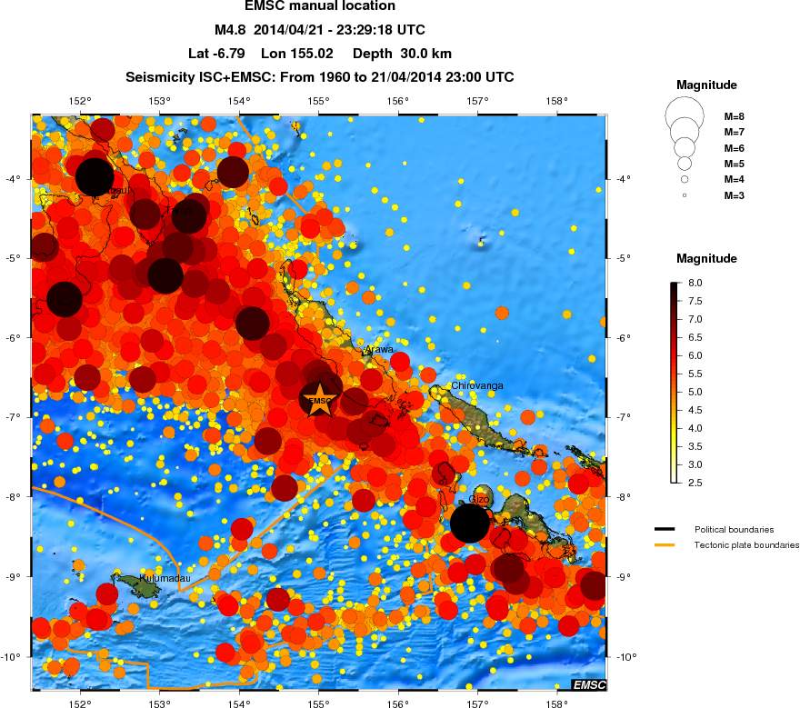 regional magnitude historical seismicity