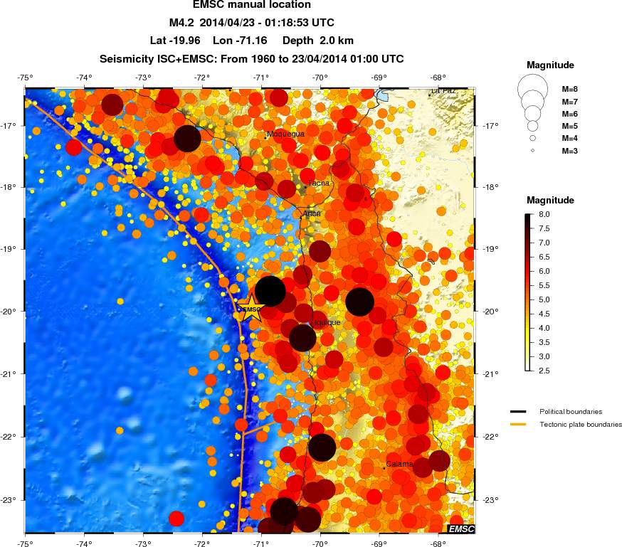 regional magnitude historical seismicity