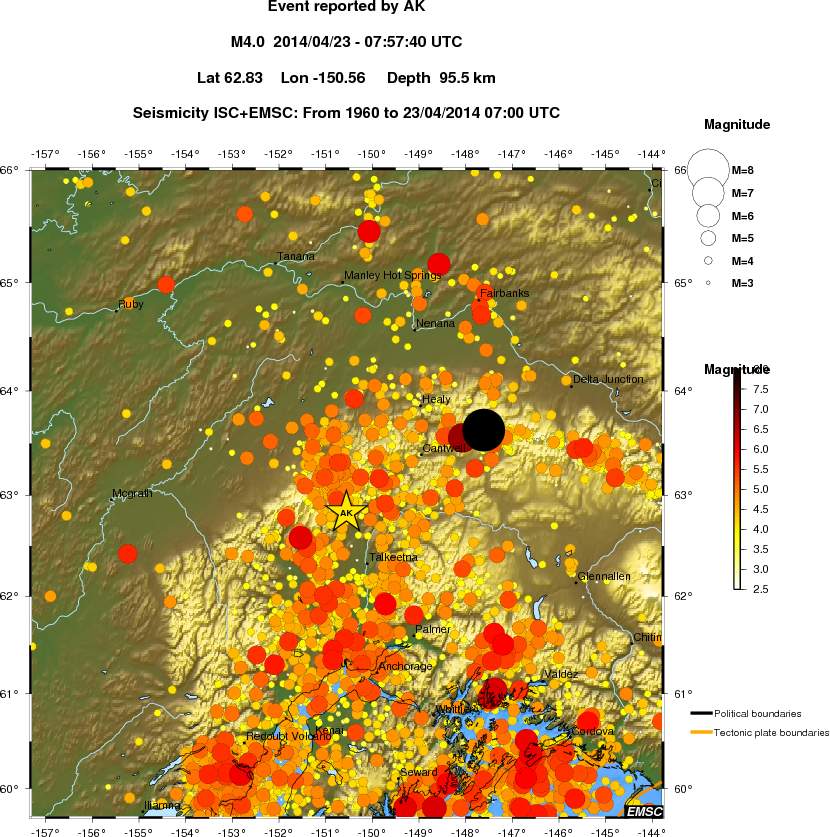 regional magnitude historical seismicity