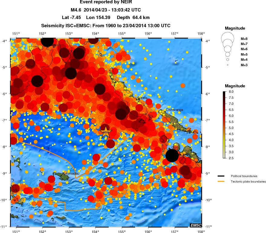regional magnitude historical seismicity