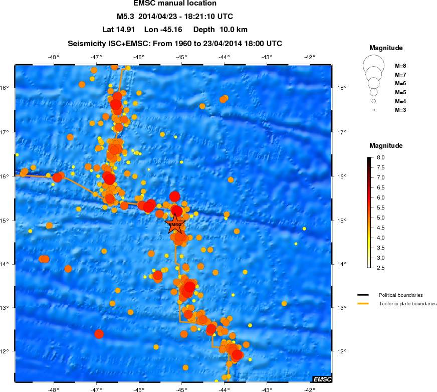 regional magnitude historical seismicity