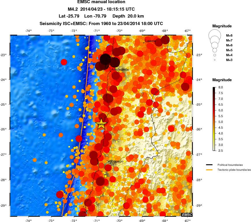 regional magnitude historical seismicity