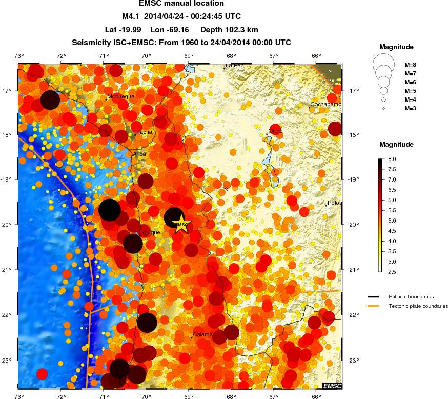 regional magnitude historical seismicity