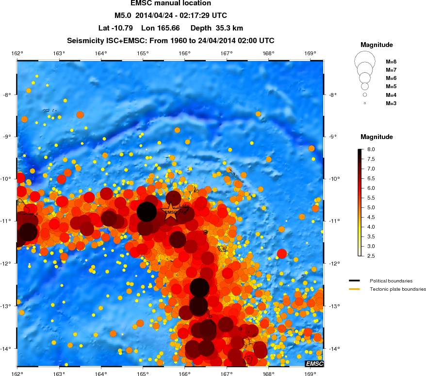 regional magnitude historical seismicity