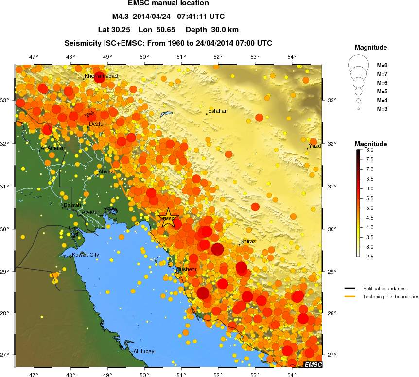 regional magnitude historical seismicity