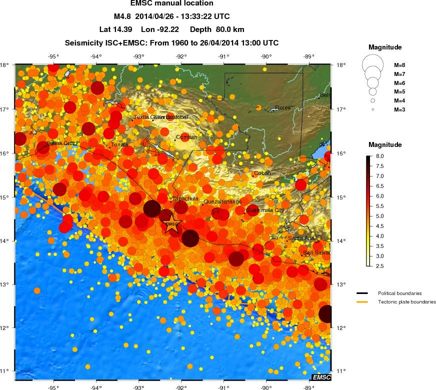 regional magnitude historical seismicity