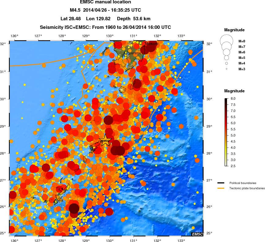 regional magnitude historical seismicity