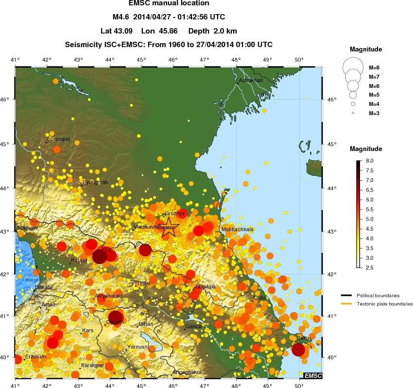 regional magnitude historical seismicity