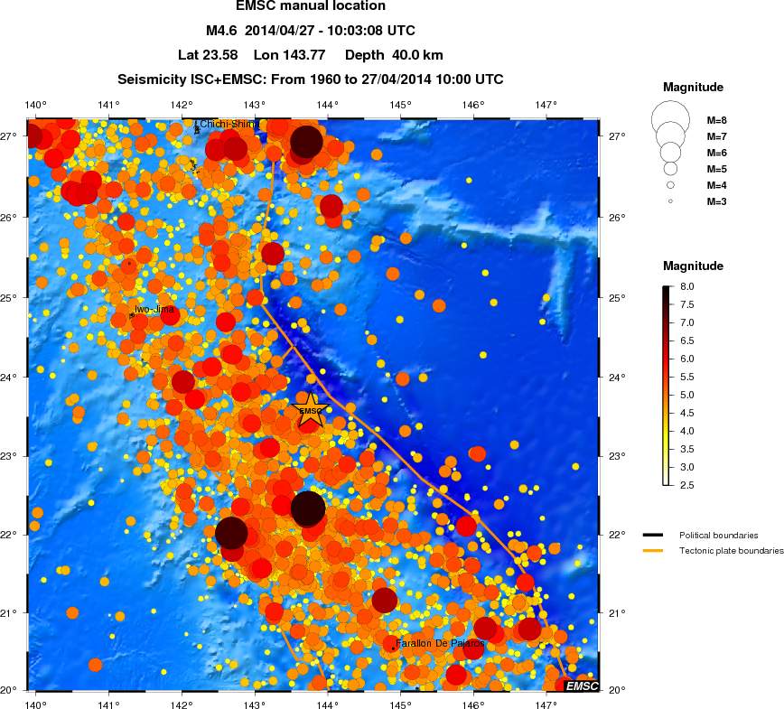 regional magnitude historical seismicity