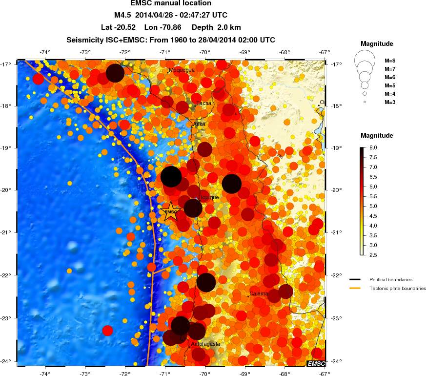 regional magnitude historical seismicity