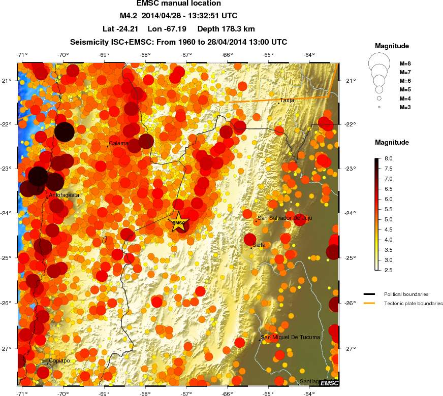 regional magnitude historical seismicity