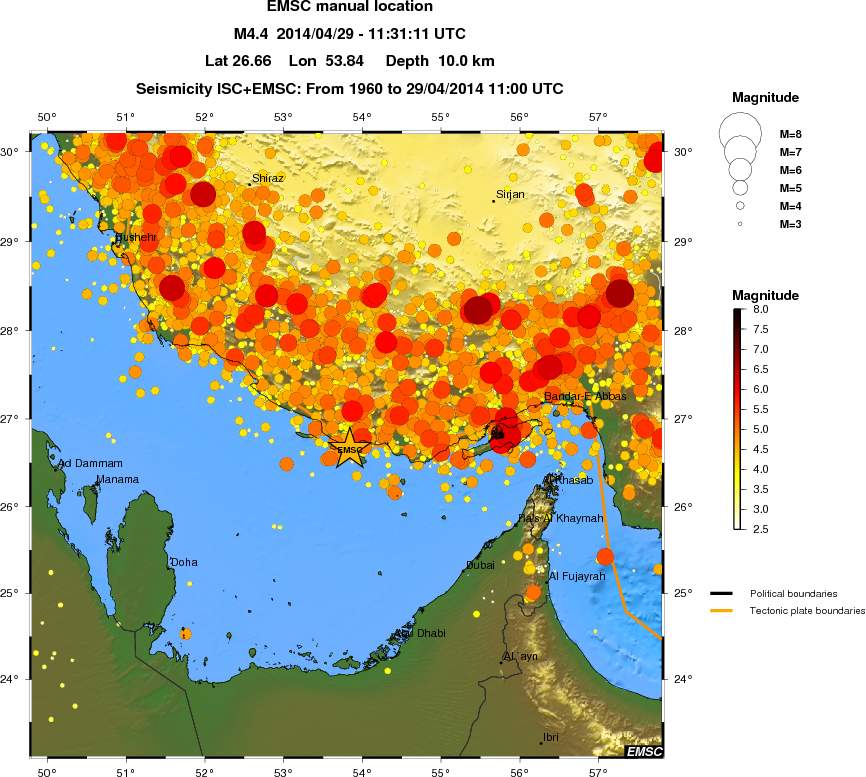 regional magnitude historical seismicity
