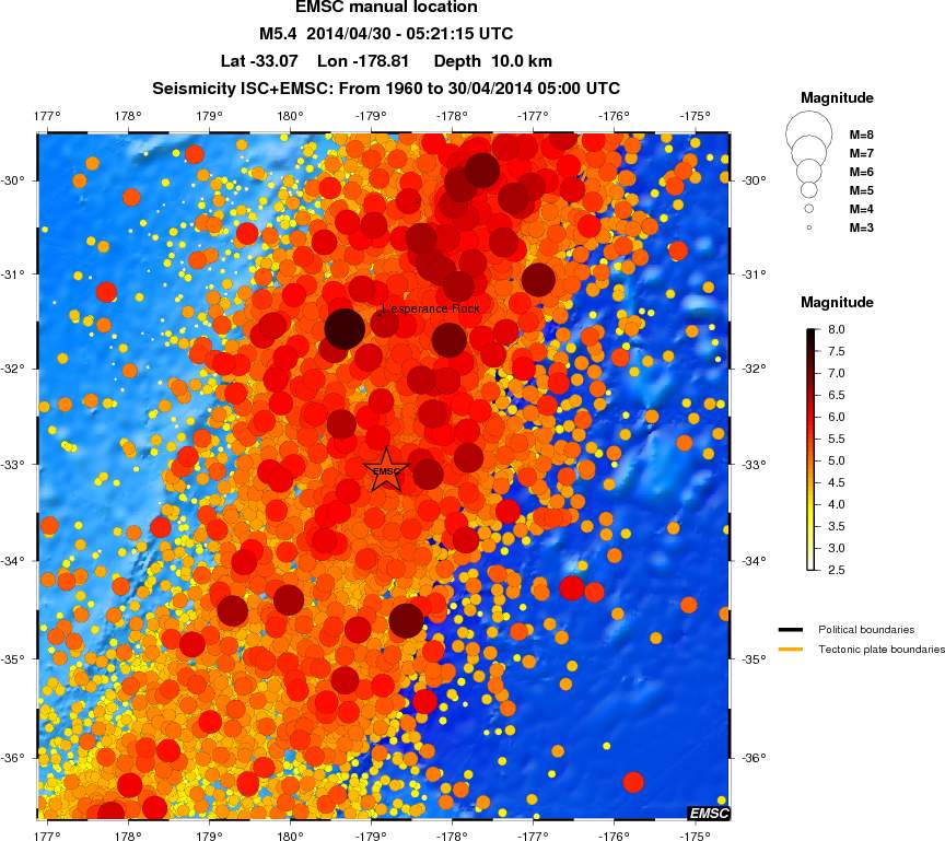 regional magnitude historical seismicity