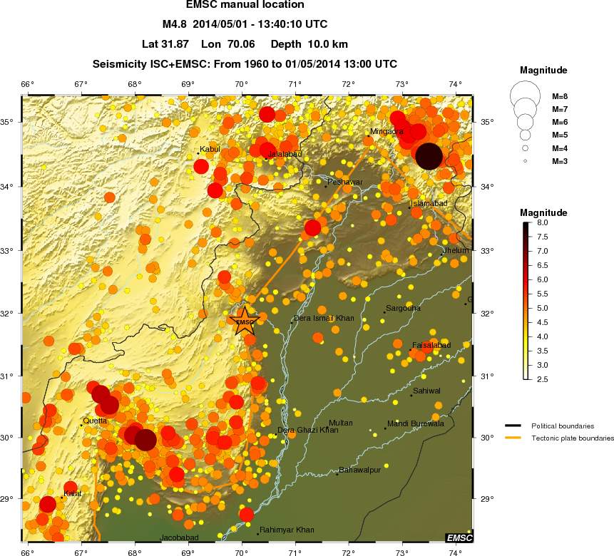 regional magnitude historical seismicity