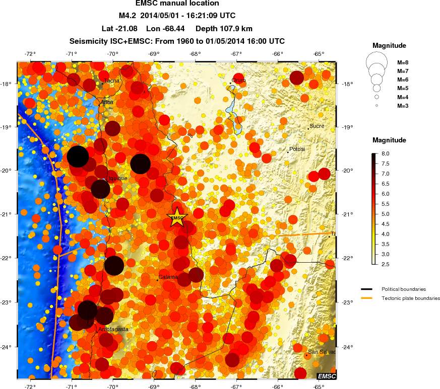 regional magnitude historical seismicity