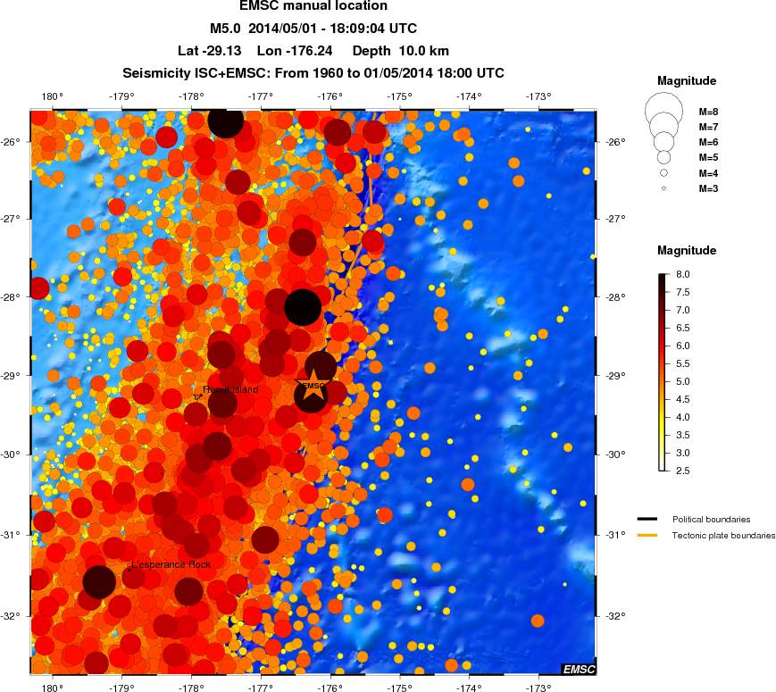regional magnitude historical seismicity