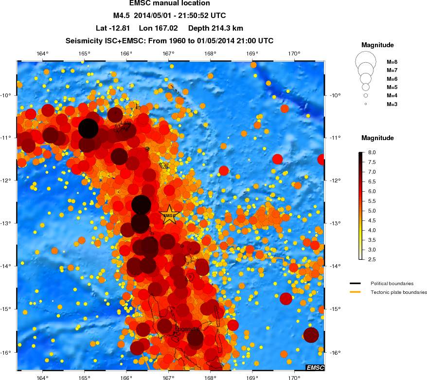 regional magnitude historical seismicity