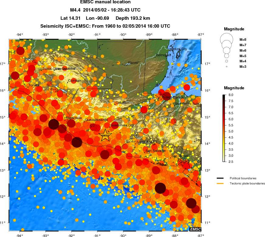 regional magnitude historical seismicity